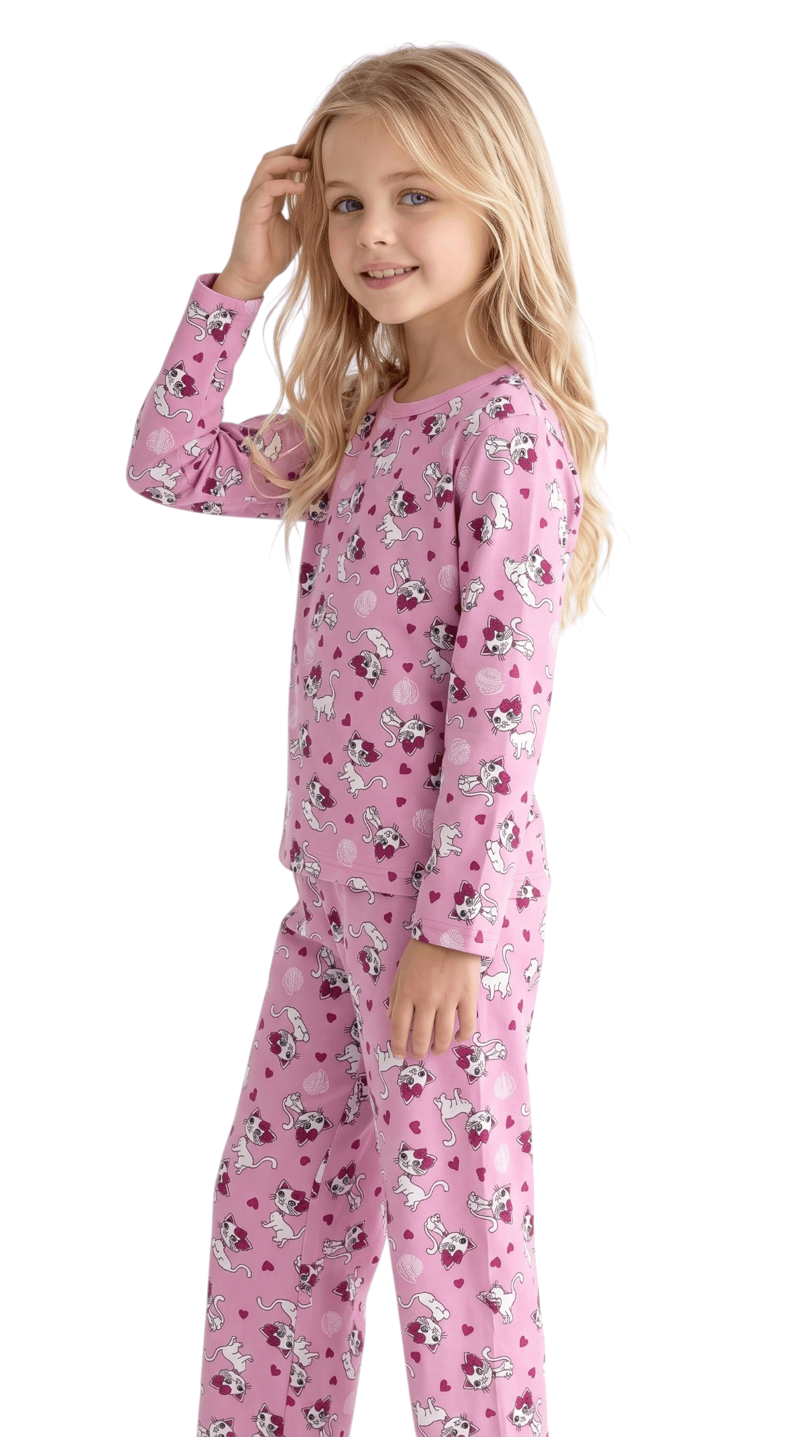 Pijama Feminino Infantil Manga Longa Quentinho Suede