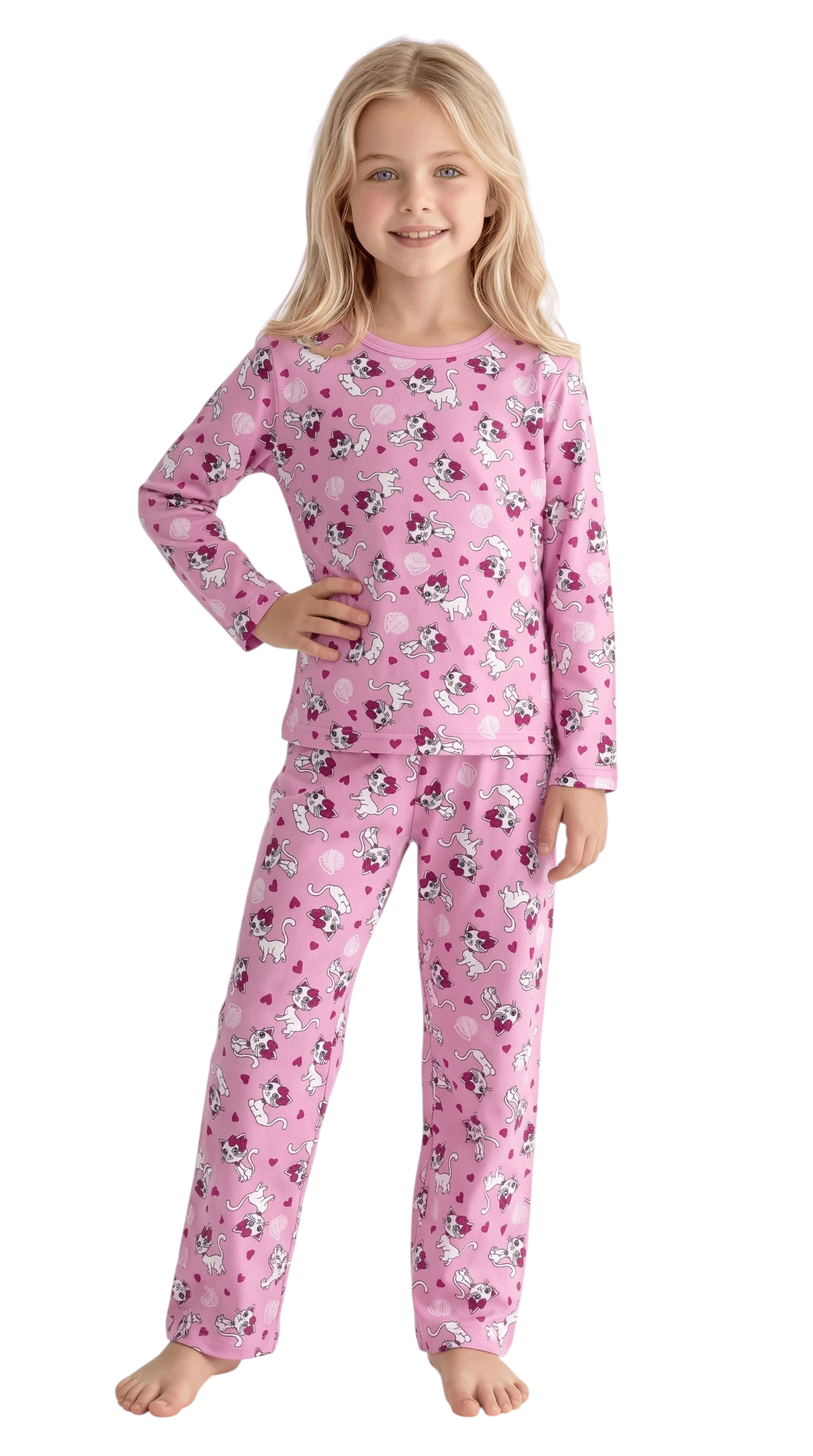 Pijama Feminino Infantil Manga Longa Quentinho Suede